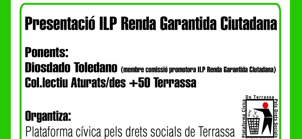 cartell ILP renda minima