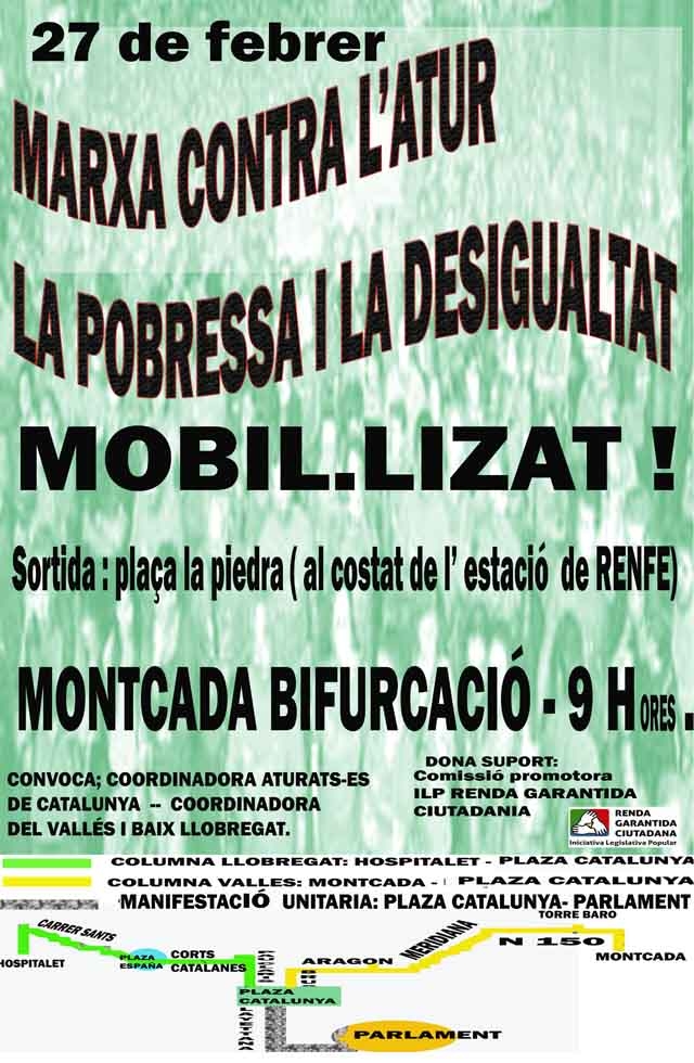 Marxa pel treball digne i la Renda Garantida de Ciutadania 22-27 Febrer