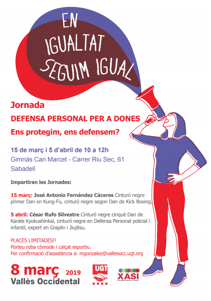 Jornada Defensa Personal per a Dones en els actes de 8 de març a Sabadell