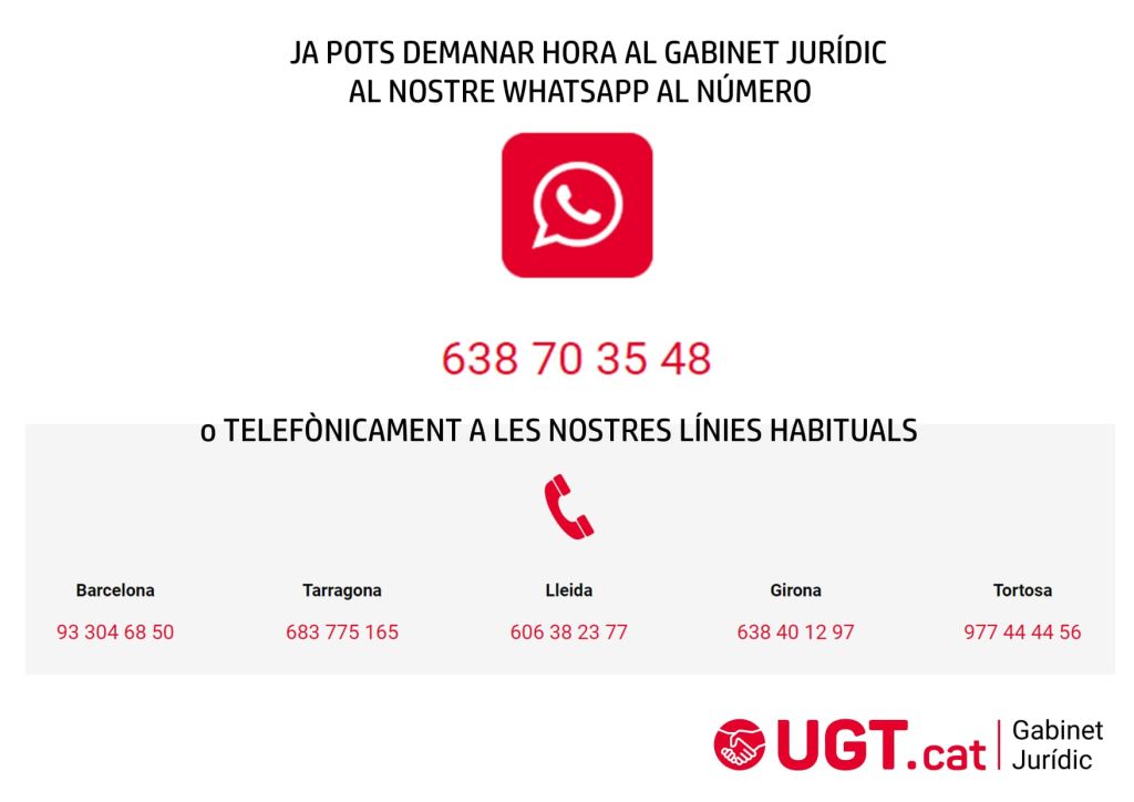 Nou Whatsapp de gabinet jurídic