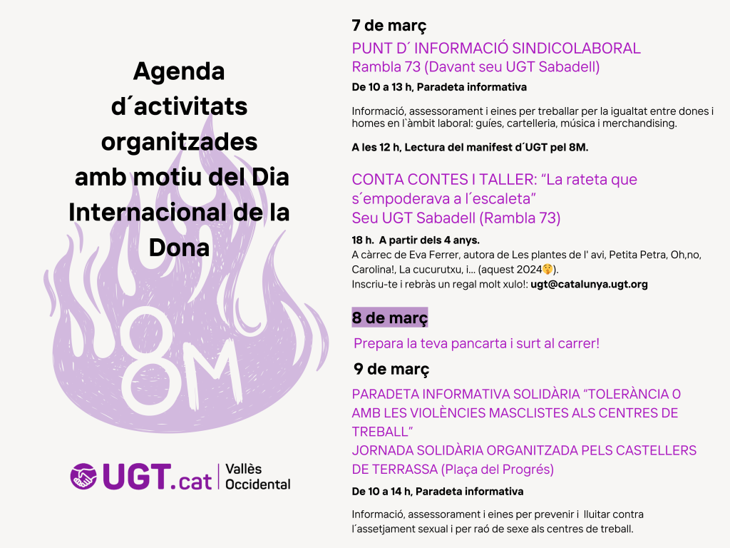Agenda d'activitats entorn al Dia Internacional de la Dona al Vallès Occidental
