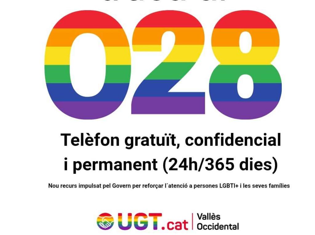 Nou servei 028: suport gratuït i permanent per a persones LGBTIQA+ davant situacions de discriminació