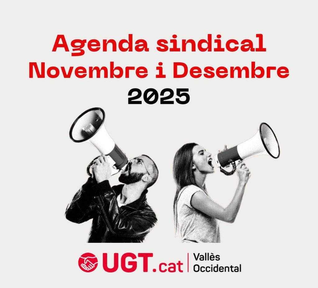 Agenda Sindical UGT Novembre i Desembre
