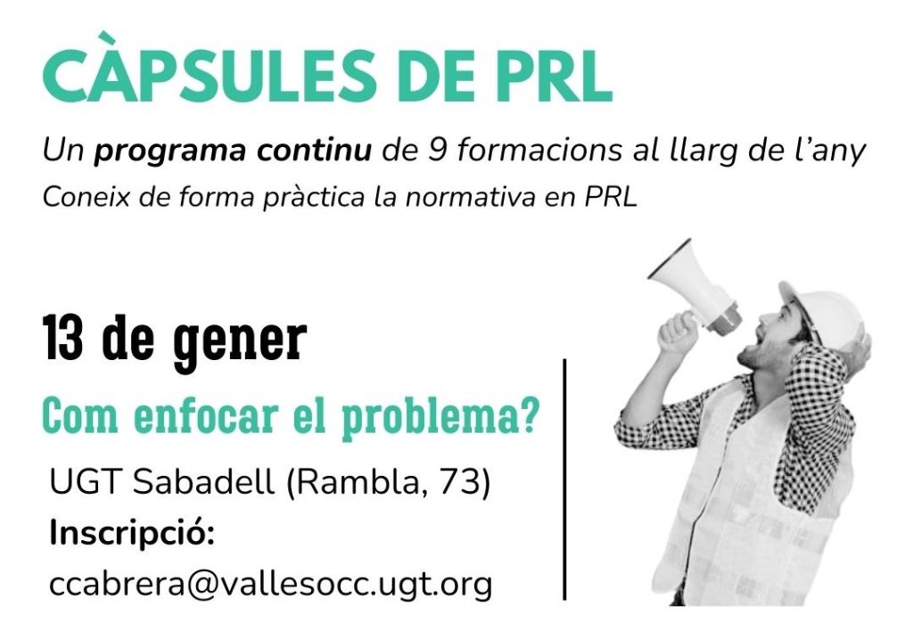 Càpsules PRL 2026 a UGT Sabadell