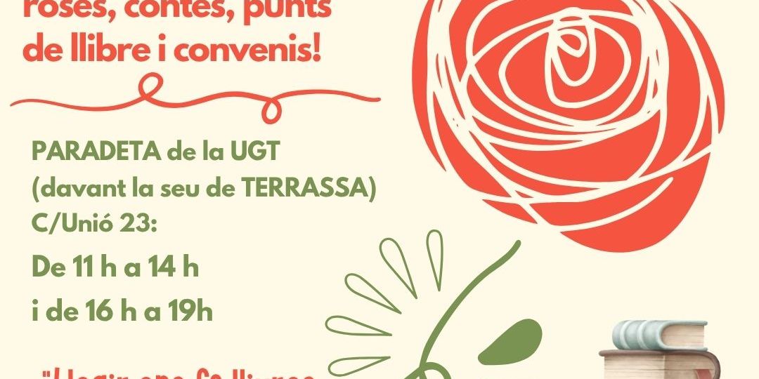 Publicación Instagram Sant Jordi Ilustrativo Sencillo Rojo Verde